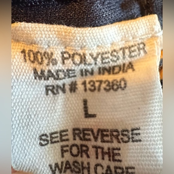 Live 4 Truth Black and Orange Puff Sleeve Crop Blouse Size Large - Picture 6 of 10